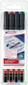 Marker permanentny 142 M, 4 kolory, OHP, 1mm, EDDING